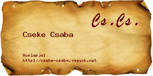 Cseke Csaba névjegykártya