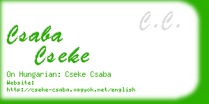 csaba cseke business card